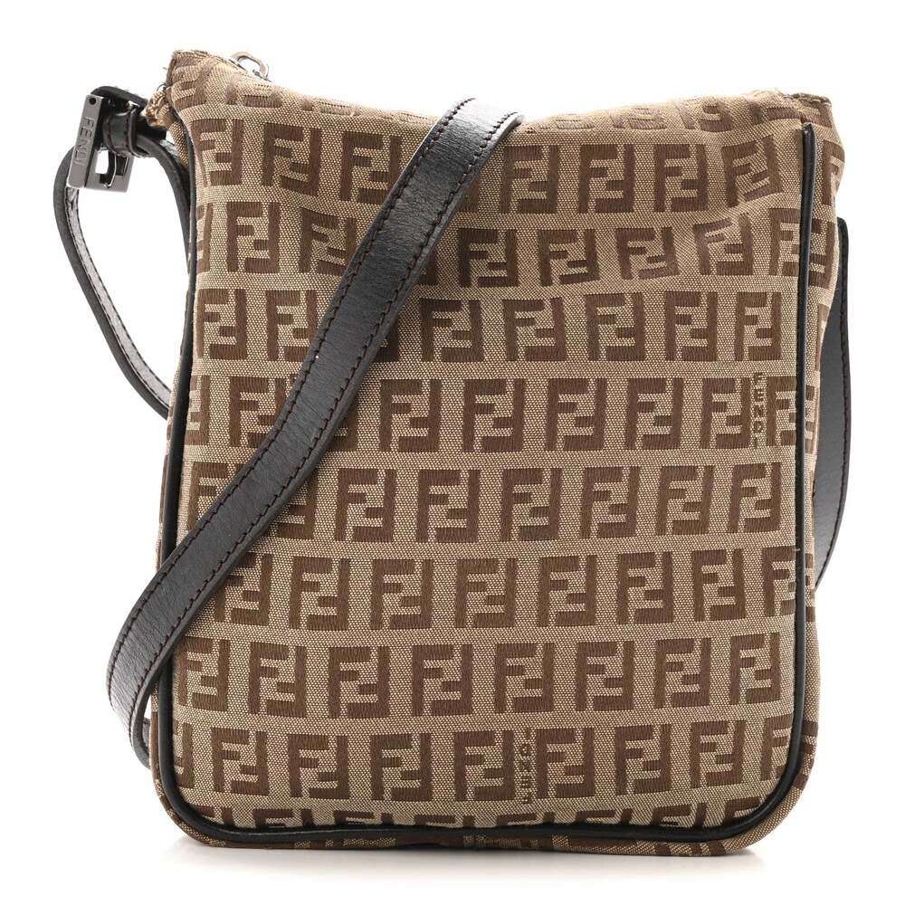 Fendi Zucchino Crossbody Dark Brown #264373F52B